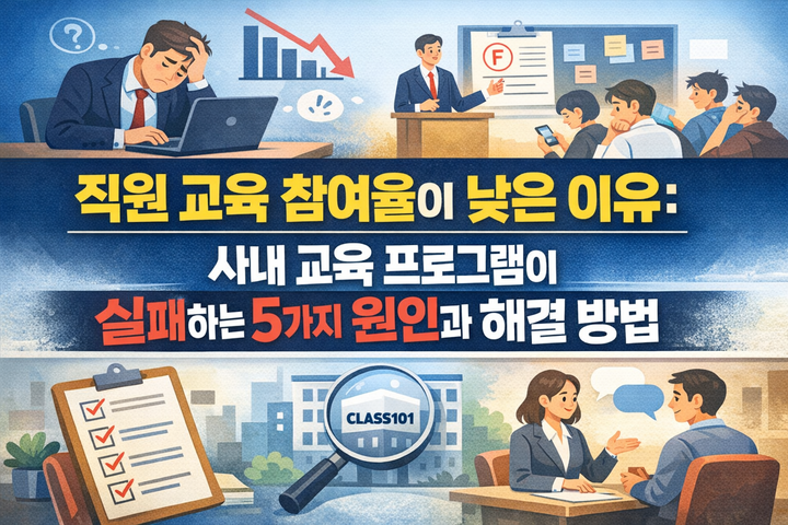 직원 교육 참여율이 낮은 이유: 사내 교육 프로그램이 실패하는 5가지 원인과 해결 방법